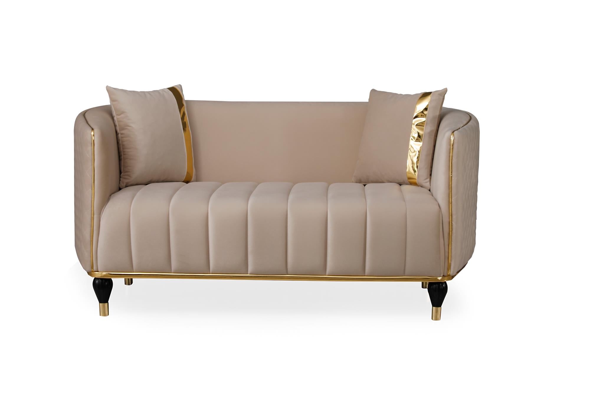 Toronto Stationary Loveseat Cream