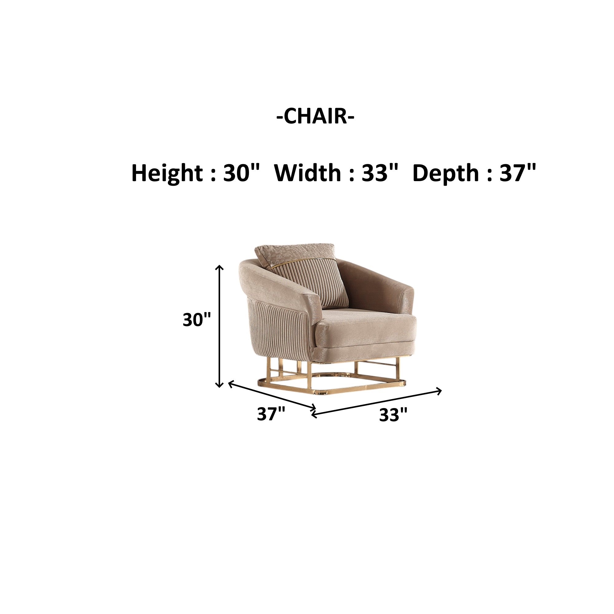 Rixos Stationary Livingroom (2 Sofa & 2 Chair) Beige