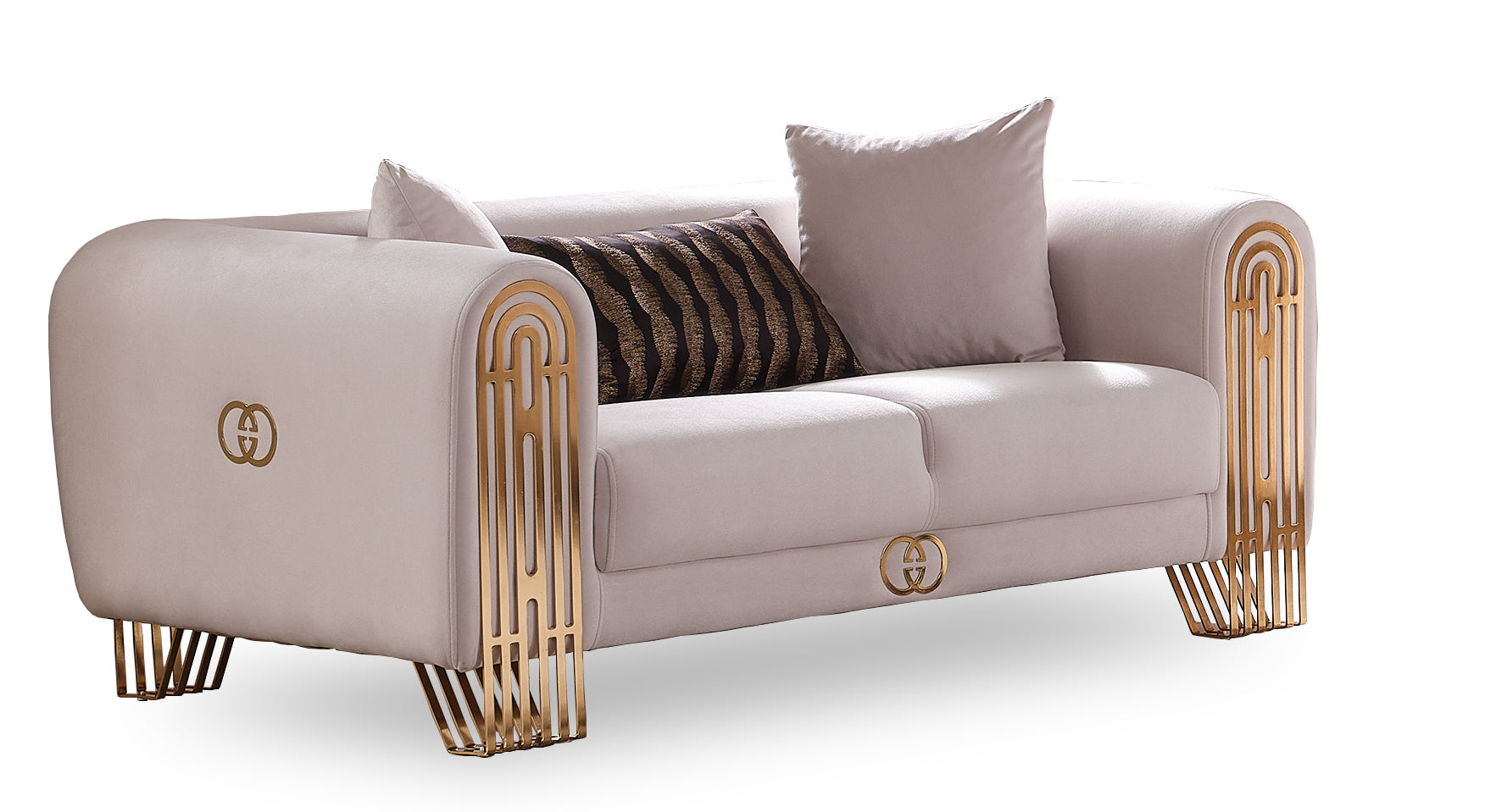 Monaco Stationary Loveseat Cream