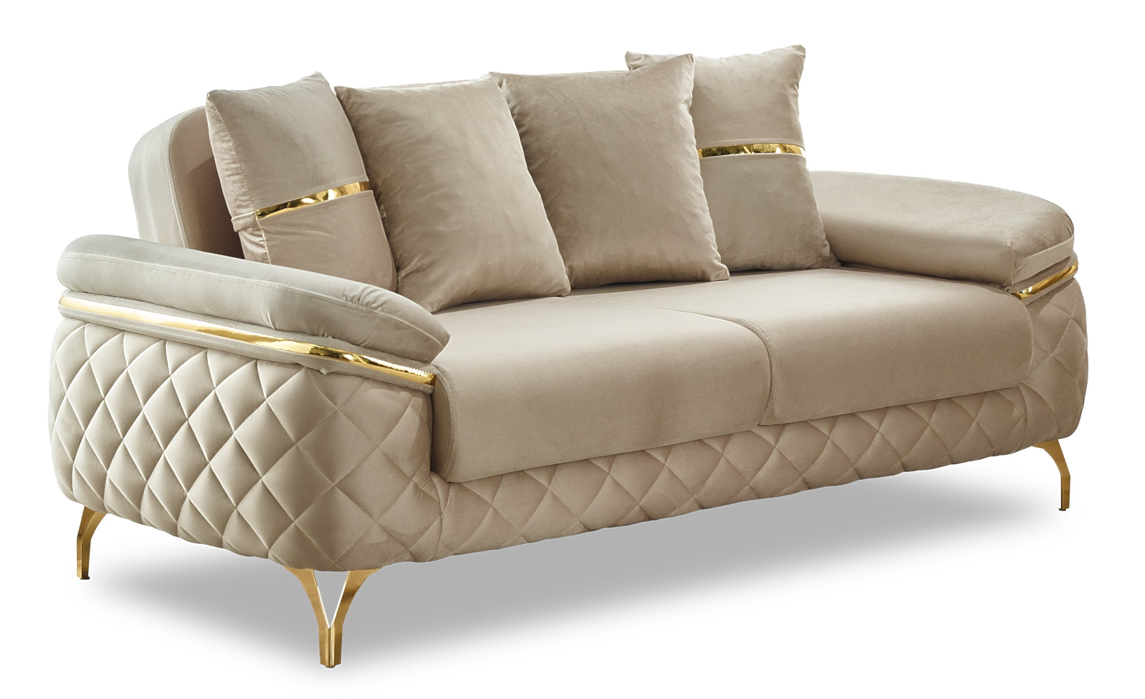 Orlando Convertible Loveseat Beige