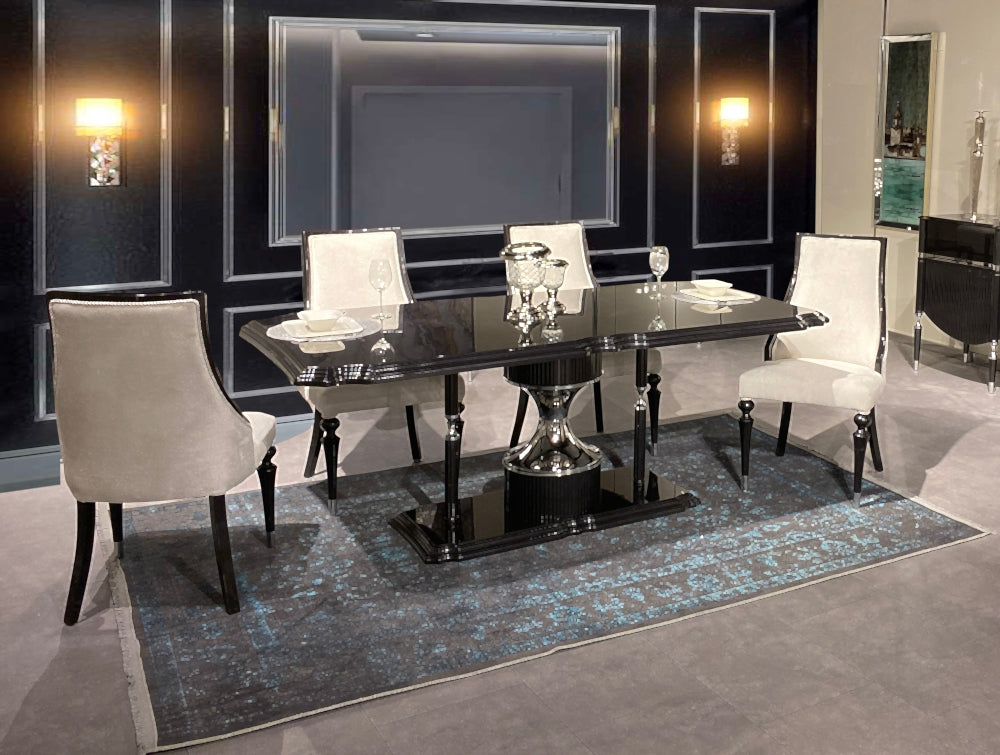 Porto Diningroom Set (Table & 6 Chair & Console With Mirror)