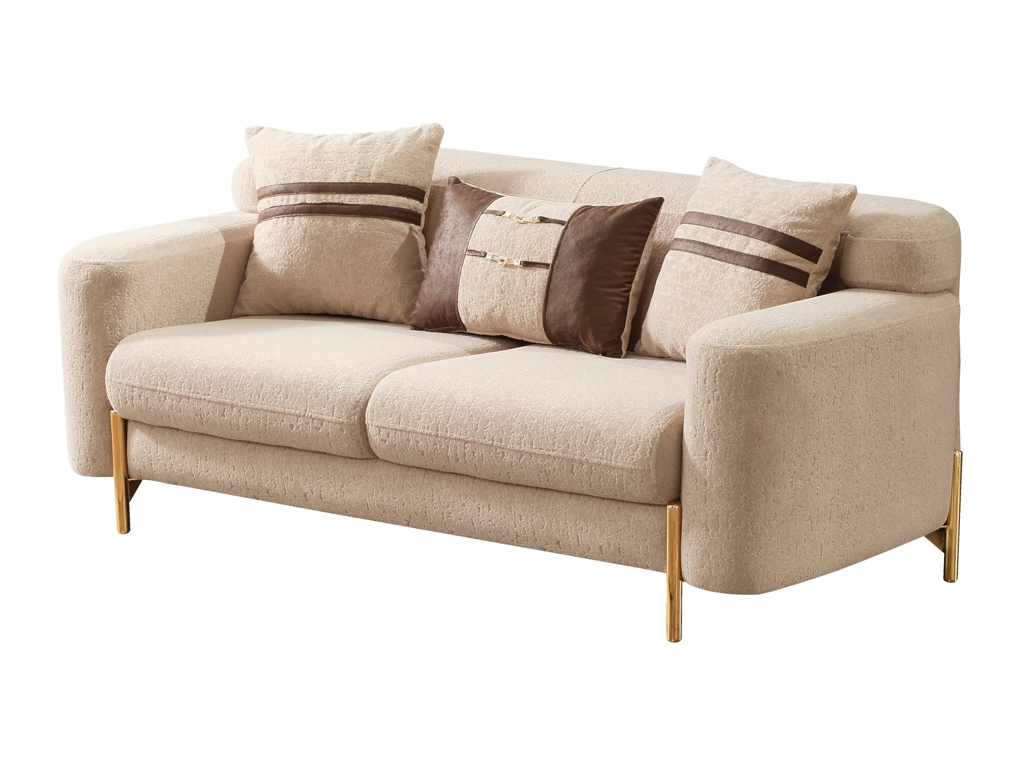 Shelby Stationary Loveseat Beige