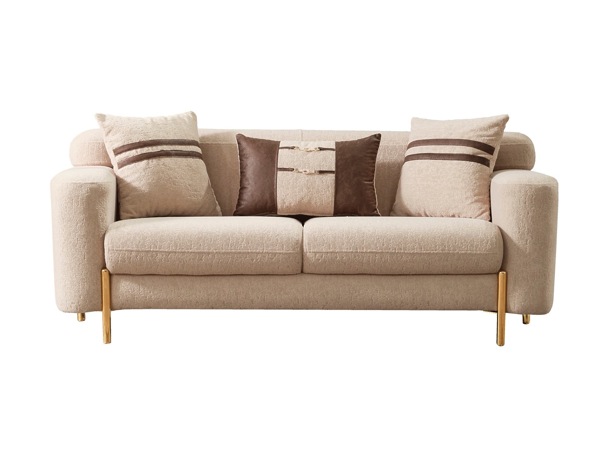 Shelby Stationary Loveseat Beige