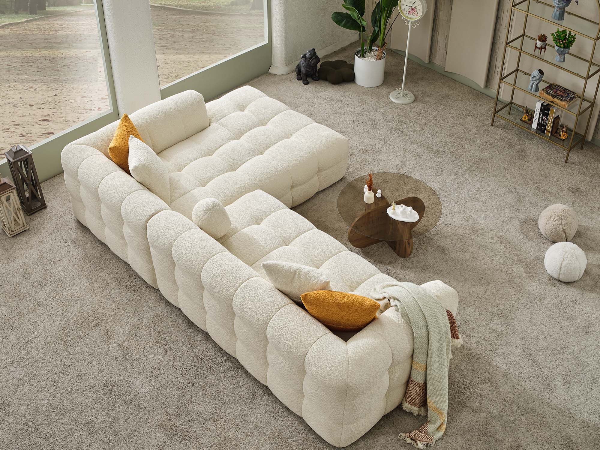 Teddy Sectional Cream