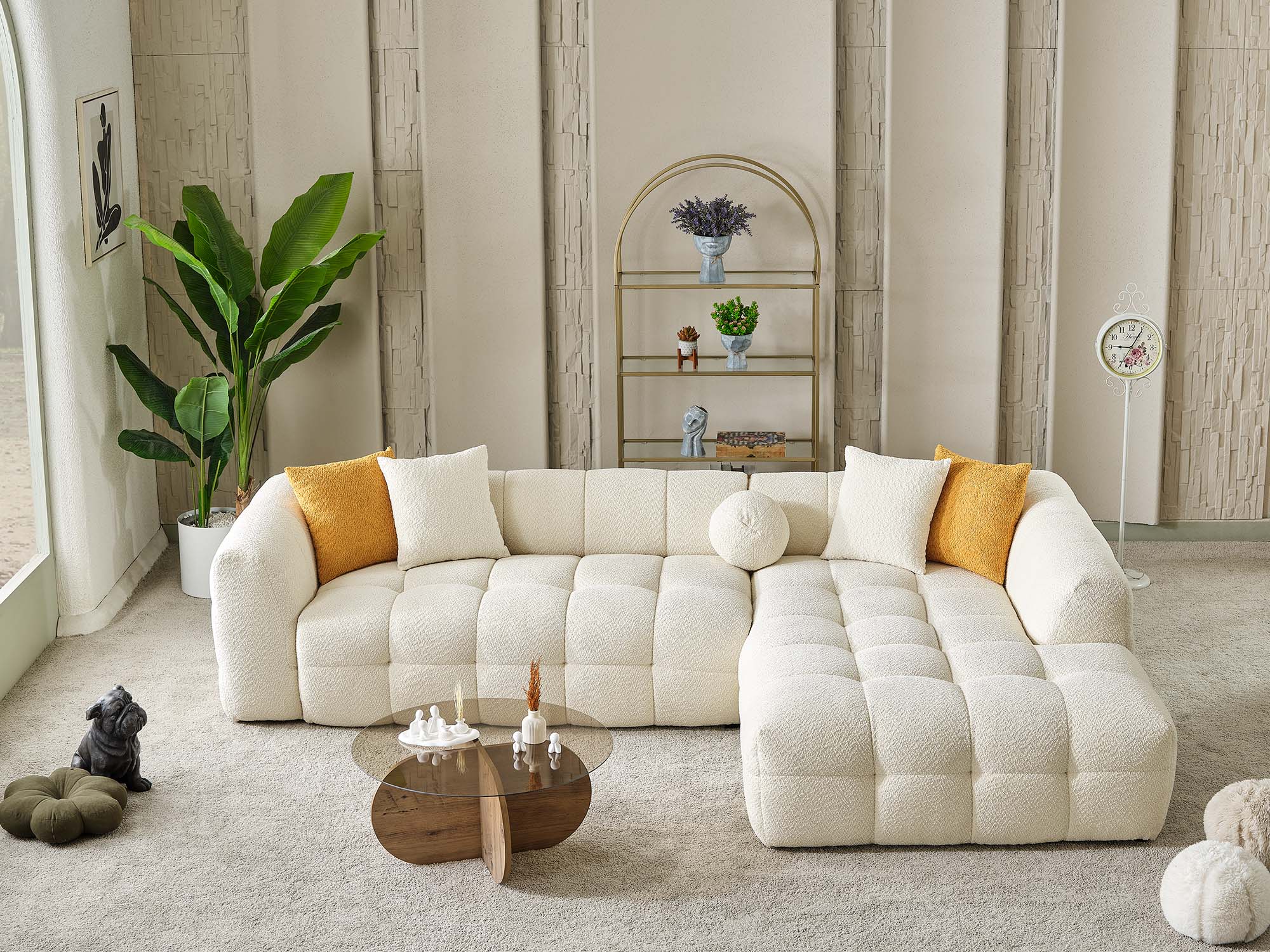 Teddy Sectional Cream