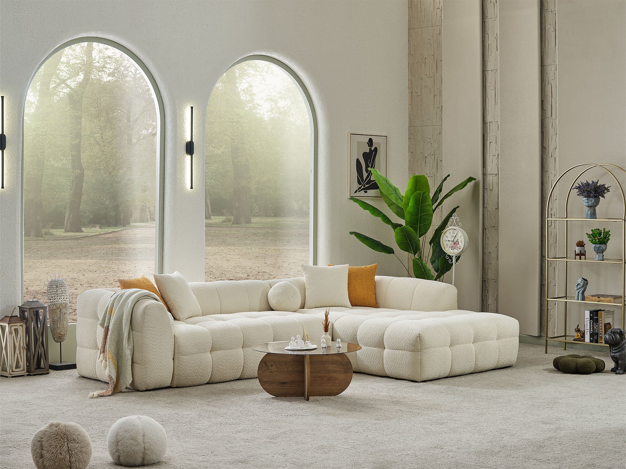 Teddy Sectional Cream