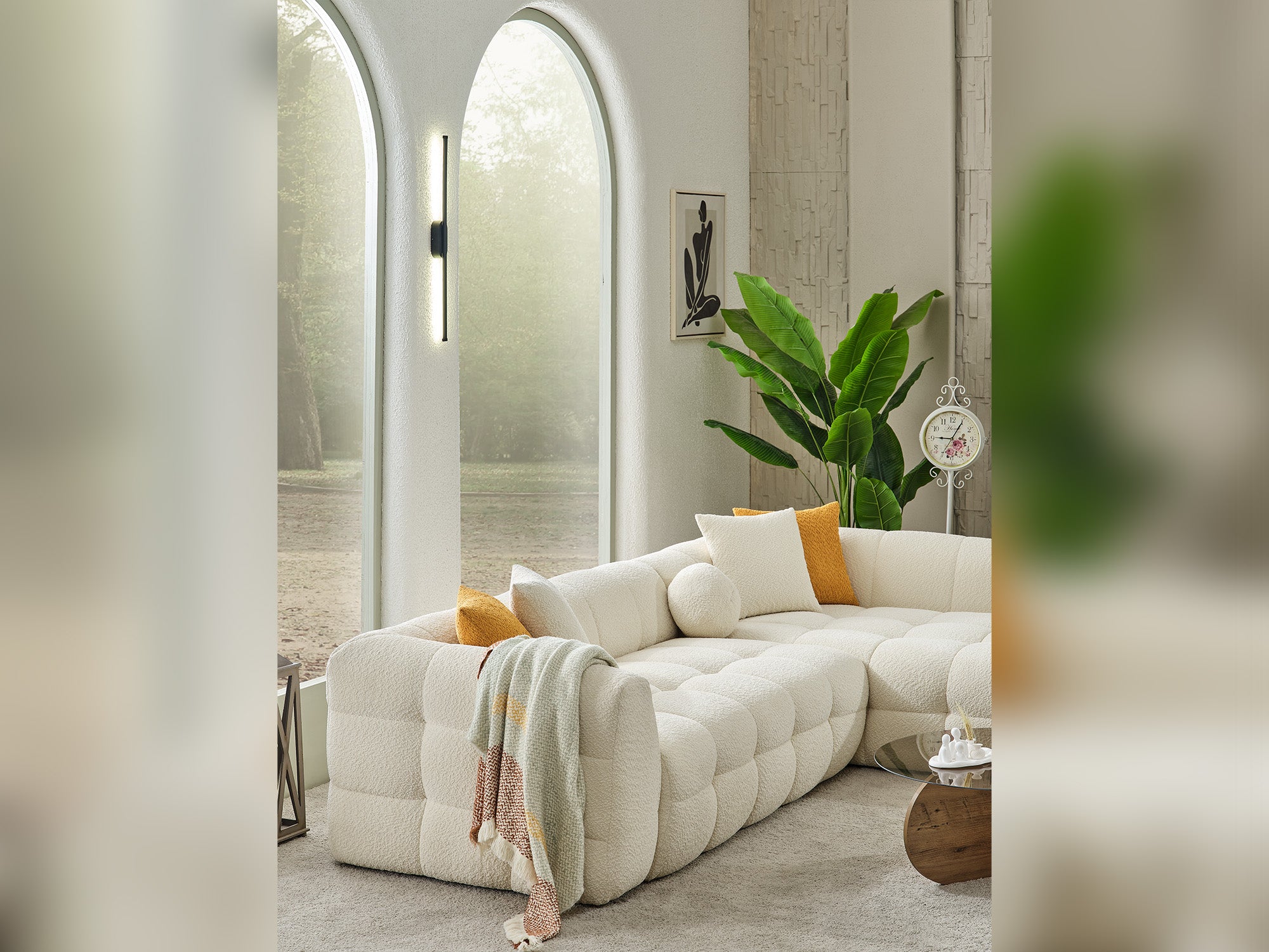 Teddy Sectional Cream