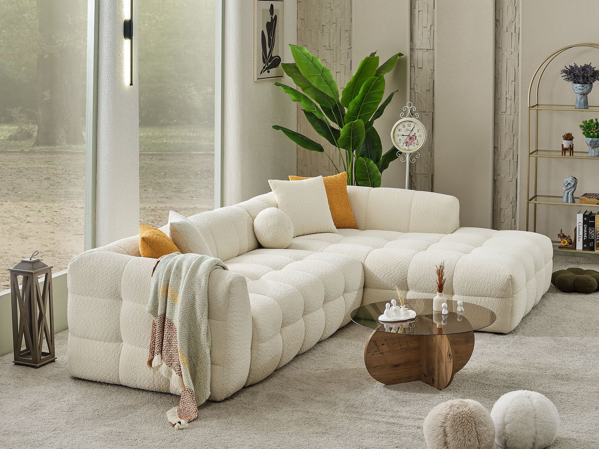 Teddy Sectional Cream