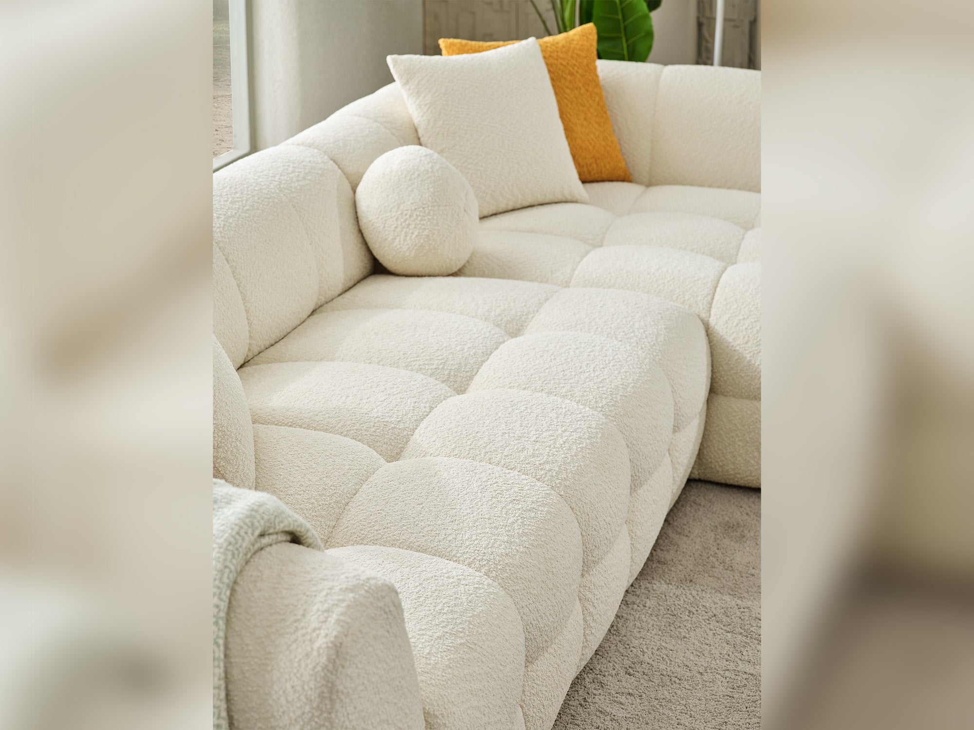 Teddy Sectional Cream