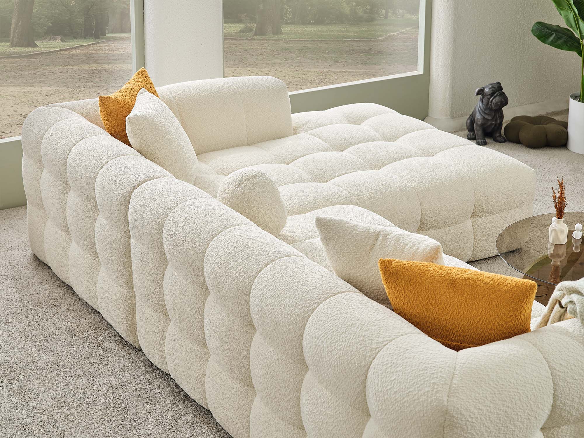 Teddy Sectional Cream