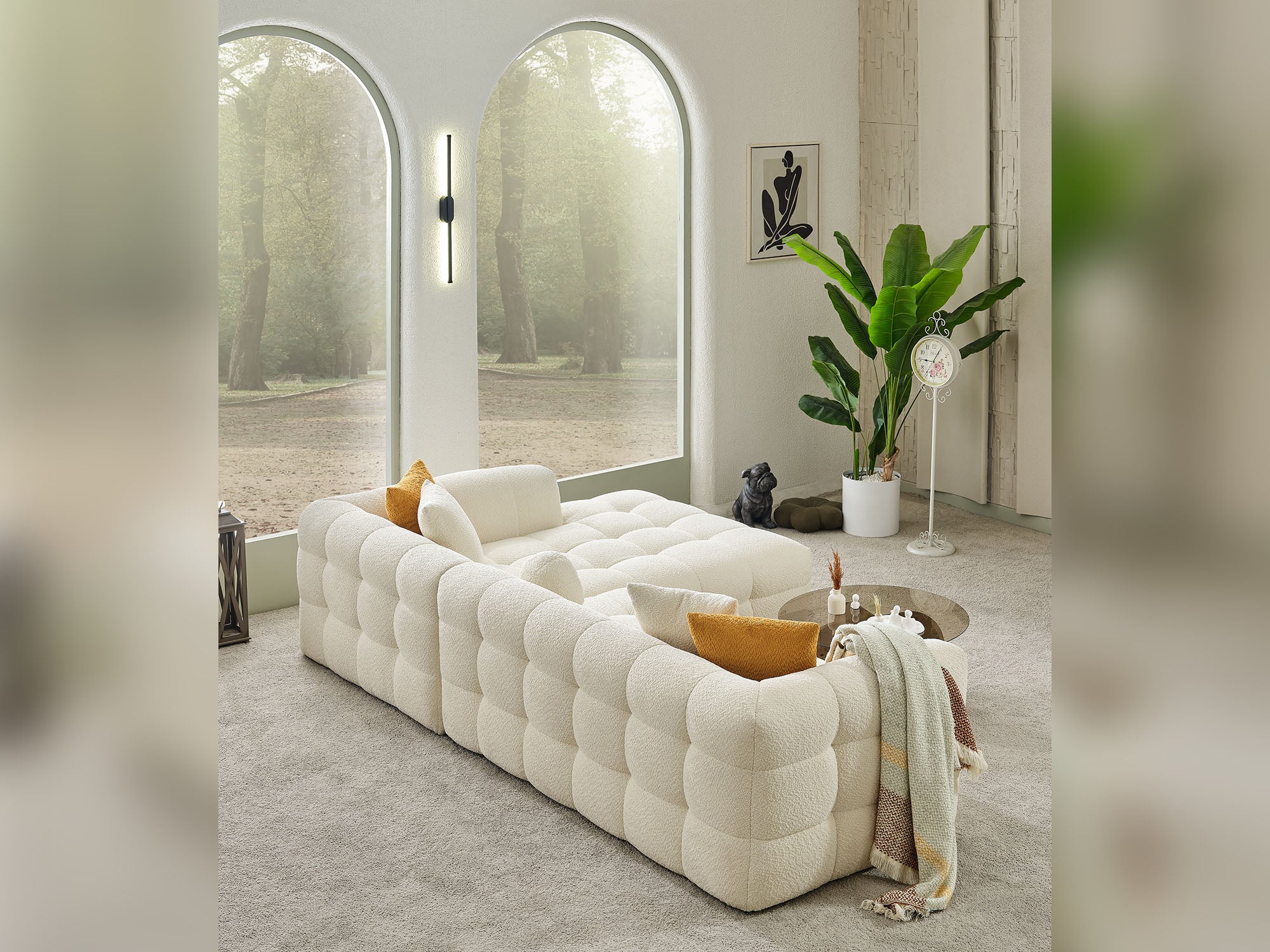 Teddy Sectional Cream