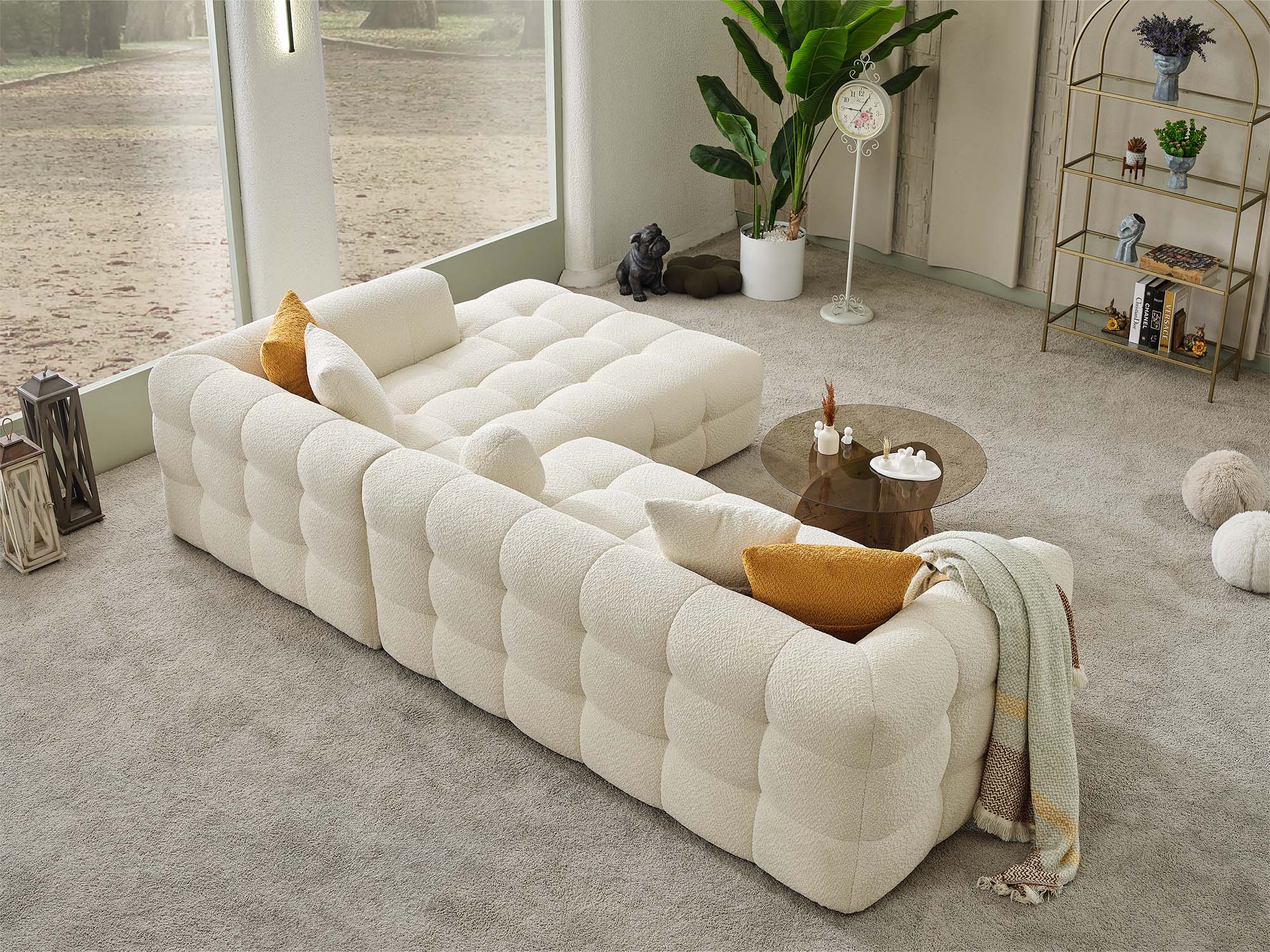 Teddy Sectional Cream