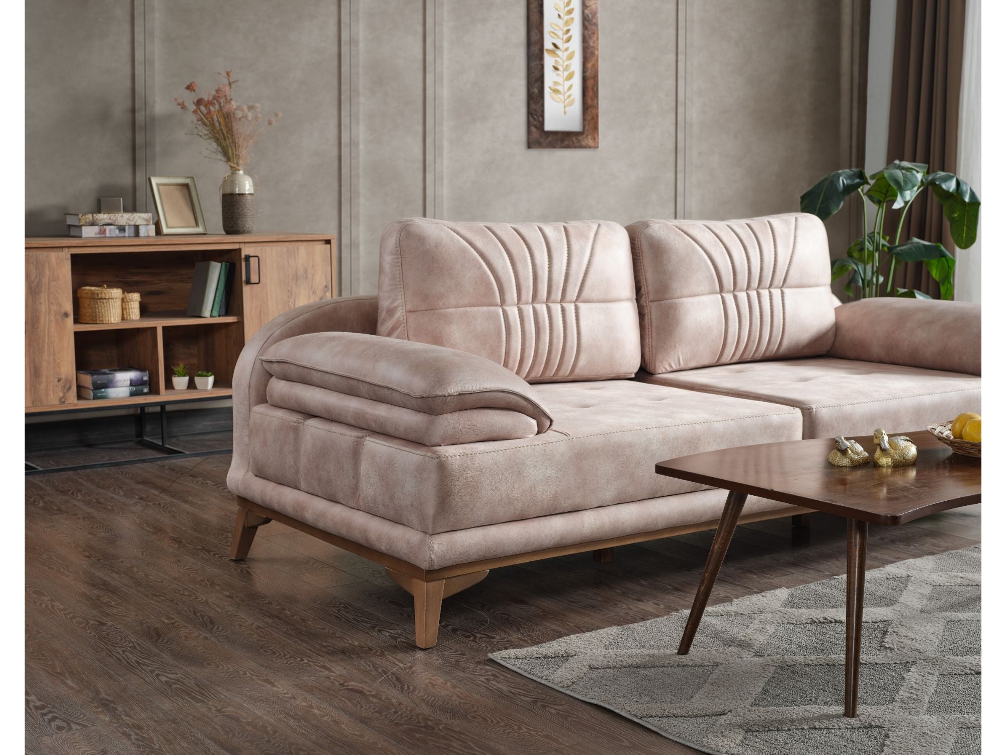Golf Convertible Livingroom (2 Sofa & 2 Chair) Beige
