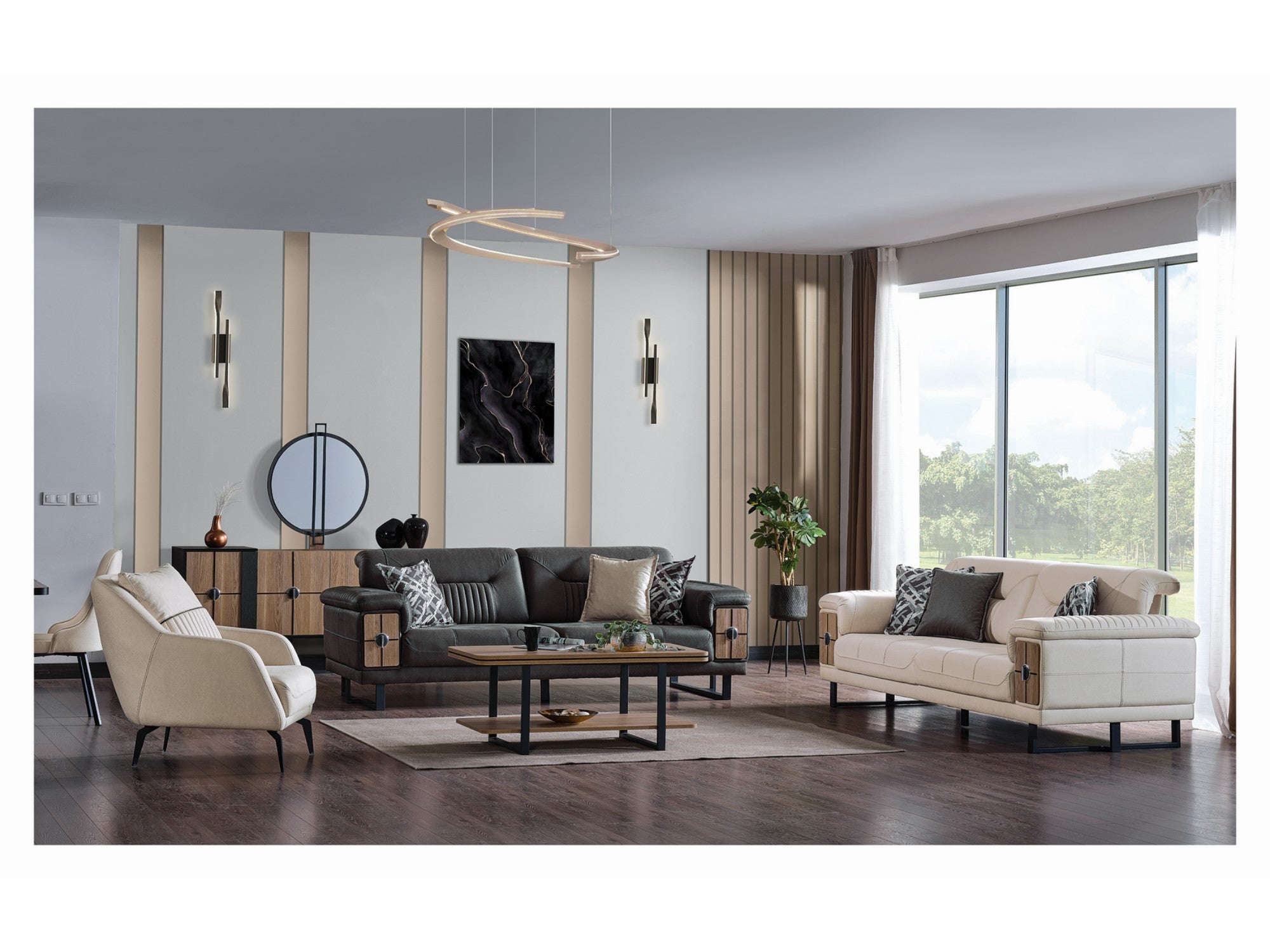 Plus Convertible Livingroom Set (2 Sofa & 2 Chair)