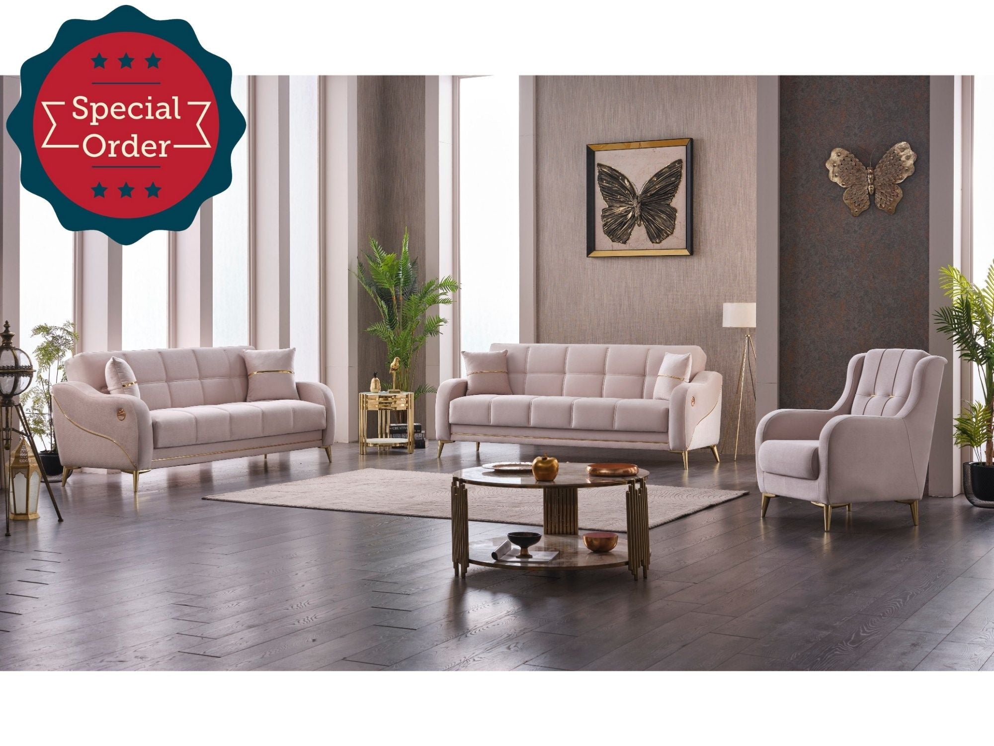 Rolex Convertible Livingroom Set (2 Sofa & 2 Chair)