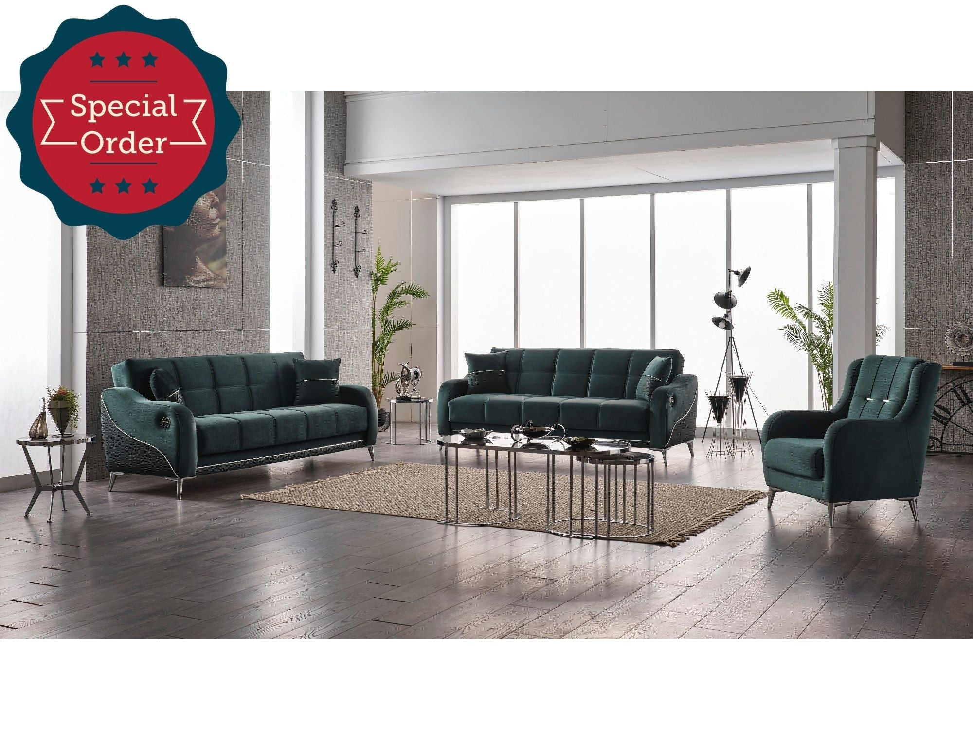 Rolex Convertible Livingroom Set (2 Sofa & 2 Chair)
