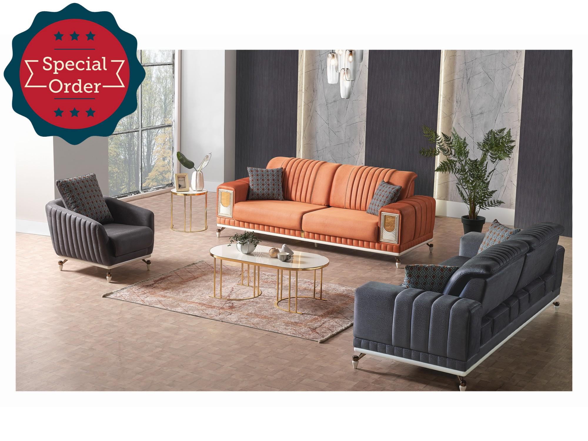 Sedef Convertible Livingroom Set (2 Sofa & 2 Chair)