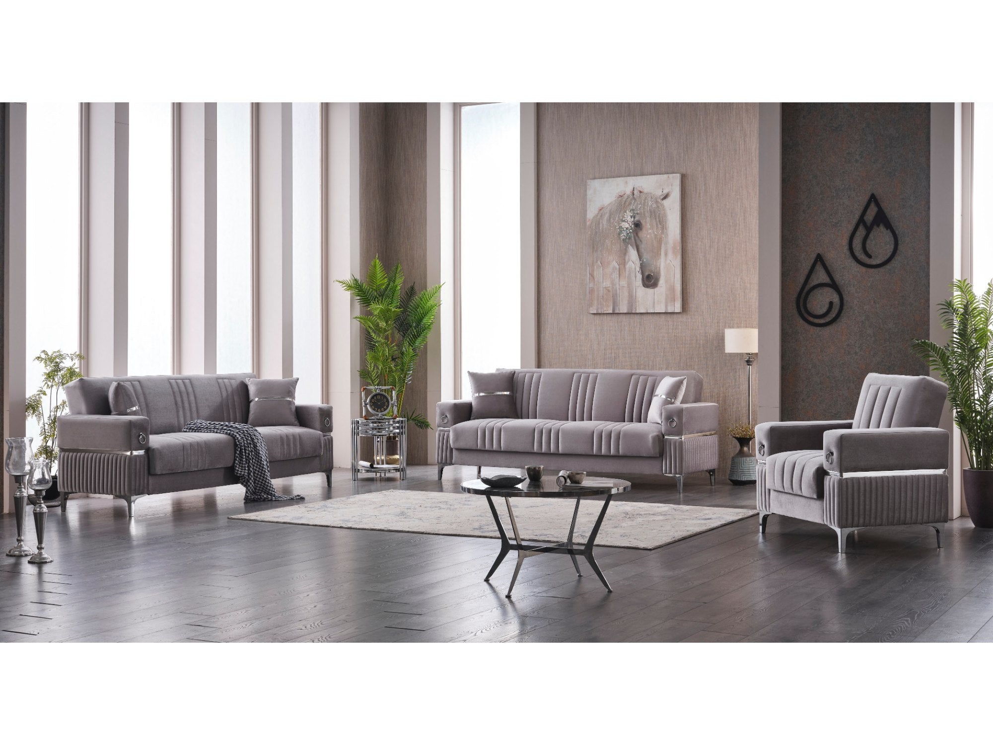 Tilda Convertible Livingroom Set (2 Sofa & 2 Chair)