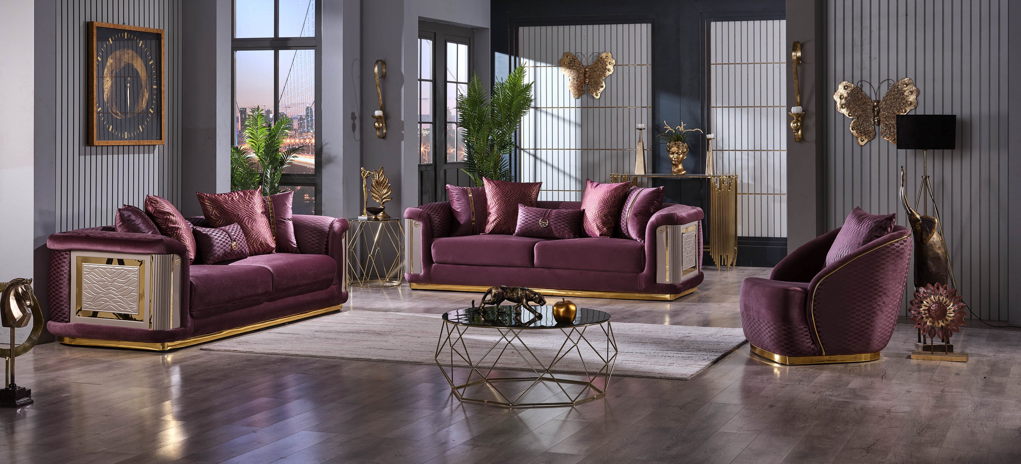 Purple deals loveseat sofa